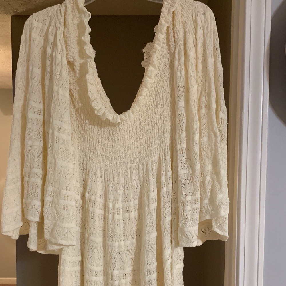 Free People off the shoulder, crochet top